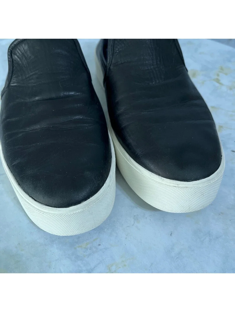 Vince Warren Women's Size 10M Shoes Black White Leather Comfort Fashion Sneakers